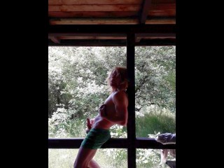 Hot fapping in an old abandoned shed_I found