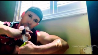 Party Snap Chat Guy Sucking On Glass Cock And Blowing Party Clouds