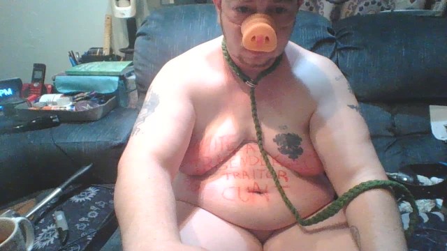 Fat FTM Piggy self Shaming Humiliation and Verbal Humiliating BDSM Body  Writing Slut Showing Pussy - Pornhub.com
