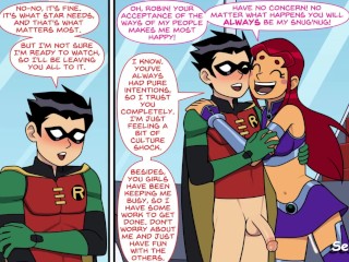 Teen Titans Emotional Sickness pt.6 - Full swap Orgy at theTower HQ