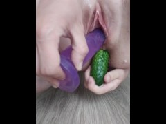 Cucumber in the ass