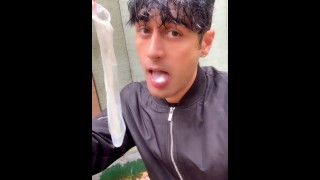 Cum Eating Because A Straight Friend Had Left His Used Condom In The Garden House I Drank His Cum Put The Condom On And Jerked Off