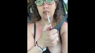 Malloryknox37'S Mother Drives Topless For Her Fans