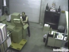 Couple having Blowjob at warehouse