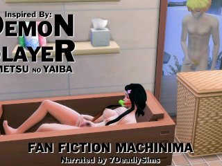 Nezuko Squirting In The Bathtub - Demon Slayer Hentai Parody #5 - Voyeur Fantasy - Sims 4 Roleplay