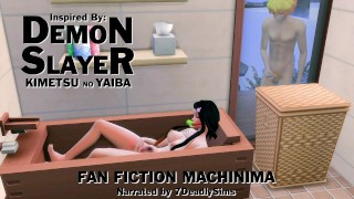 Demon Slayer Hentai Parody #5 Voyeur Fantasy SIMS 4 Roleplay Nezuko Squirting In The Bathtub