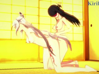 Ningguang and Beidou Have Intense Futanari Sex in_a Japanese-style Room. - Genshin_Impact Hentai