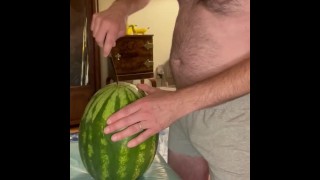 Hairy First Time A Hairy Dad Fucks A Watermelon