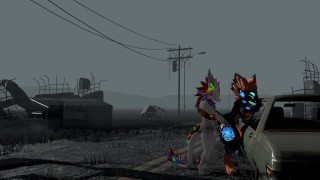 In The Wasteland A Protogen Furry Is Fucked