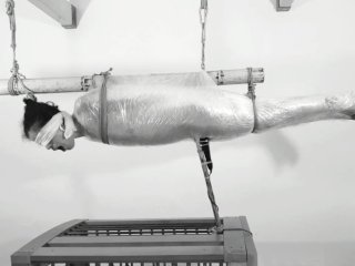 Wrapped & Trapped: Crazy Shaking Orgasm In Plastic Wrap Suspension! Bdsmlovers91