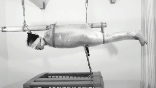 Wrapped & Trapped: CRAZY shaking orgasm in plastic wrap suspension! Bdsmlovers91