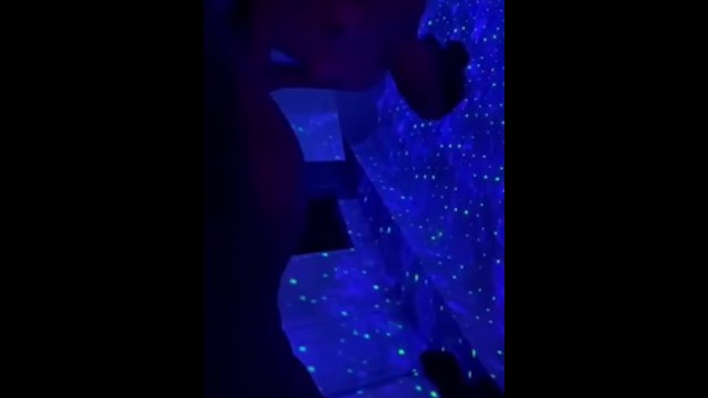 Pussy eating in galaxy lights