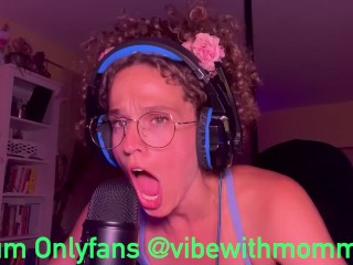 Screen Capture of Video Titled: Girl Cums While Hysterical Reading JOI Countdown Mommy Dom by VibeWithMommy