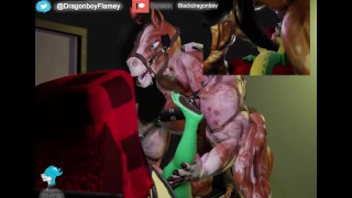 Furry Gay Muscle V1 Dragonboy And Big Horse