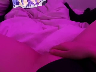 Horny girl masturbates and watching hentai until cum♡ Shy_moans