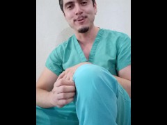 Handsome nurse needs your help to relax