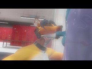 Catching A Femboy Fox Sucking Dick In A Public Gym Shower