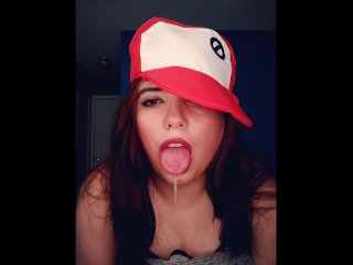 Needy Pokemon Trainer Teases Herself And Slaps Her Ass