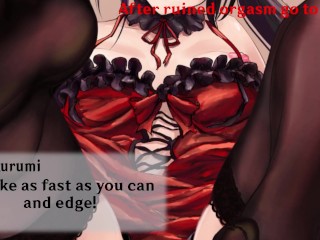 Kurumi teaches you how to ruin orgasm Hentai JOI CBT_CEI (Hard Femdom/Humiliation Feet BDSM)
