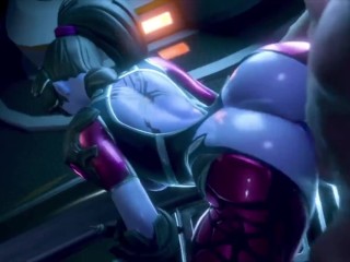 Bending Widowmaker Over_And Fucking Her Tight_Pussy