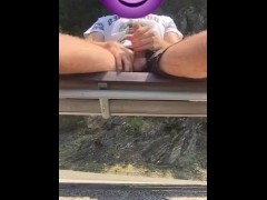 Gay boy jerking off on a public bench... FULL VIDEO 