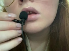 Kitten kissing and licking mic to tease you (asmr