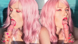 Gentle Mamada Y Semen Juego De Belleza Con Cabello Rosa Y Labios Jugosos