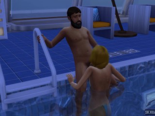 My Fat Stepfather Just Wants meto Handjob Him in the Pool - SexualHot Animations