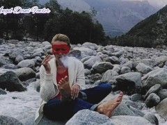 Hot MIlf Smoking In Public Between Mountains