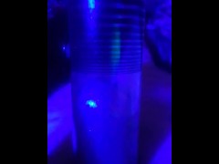 ball pumping under blue light