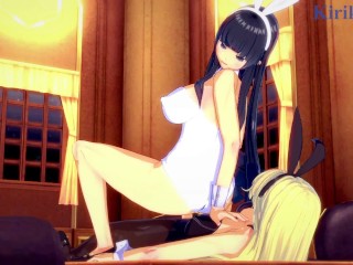 Ikaruga and Katsuragi have intense futanari_sex in_a bar. - Senran Kagura Hentai