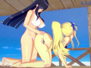 Katsuragi and Ikaruga Have Intense Futanari Sex on theBeach. - Senran KaguraHentai