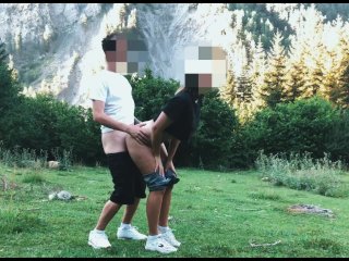 Big Ass_Student Fucked in the Forest_in Standing_Doggystyle