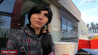 Voyeur A Well-Known Latina Youtuber Visits Mcdonald's And Ends Up With Salsa All Over Her