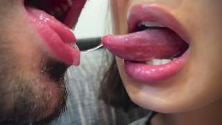 Real Couple Kissing With A Sloppy Deep Tongue
