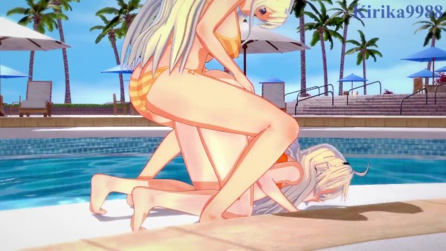 Ellen Kohagura And Yomi Have Intense Futanari Sex Katana Maidens And Senran Kagura Hentai 8493