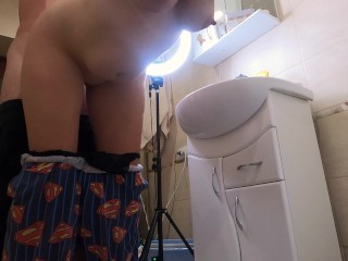I caught my_neighbor in the toilet, took off her pants and fucked_her doggystyle
