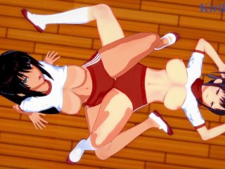 Asuka And Homura Engage In Intense Lesbian Play In The Gymnasium. - Senran Kagura Hentai