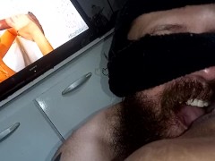 he chewing my pussy and another naughty swallowing 2 dicks on the wall that delights this porn