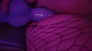 Dildo Femboy Wrestles A Large Rex All The Way To The Knot