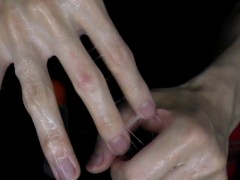 【ASMR Veiny hands】Handjob with slippery oil