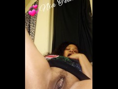 Fat  ass Ebony freak plays with wet pussy (squealing orgasm) 💞Nia Teal💞