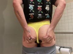 Buttplug Play in Calvin Thong at the Doctors Bathroom