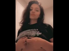 Boob drop tease for you to Cum on her tits