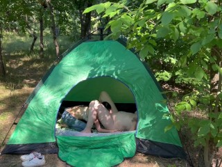 Screen Capture of Video Titled: Camping Sex - Lesbian_illusion