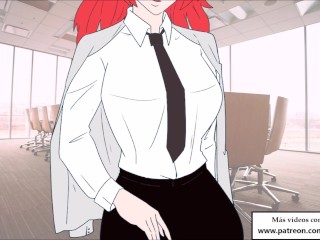 Makima te necesita en la oficina.Audio JOI hentai.