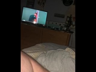 Watching Porn On My Tv While Jerking A Load
