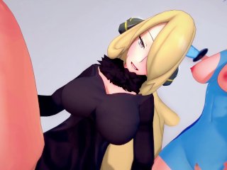 Hot Threesome With Cynthia And Clair - 4K Pokemon Porn