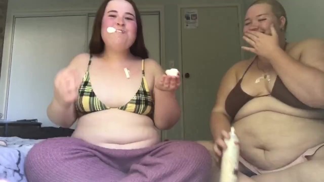 DOUBLE BBW STEP SIS WHIPPED CREAM STUFFING AND BELLY PLAY (TEASER)