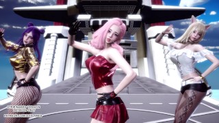 [MMD] CLC - Helicopter Ahri Akali Kaisa Seraphine Sexy Kpop Dance League of Legends KDA